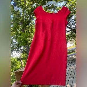 Red Banana Republic Sheath Dress Classic Cap-Sleeve Women’s Size 4 Knee-length